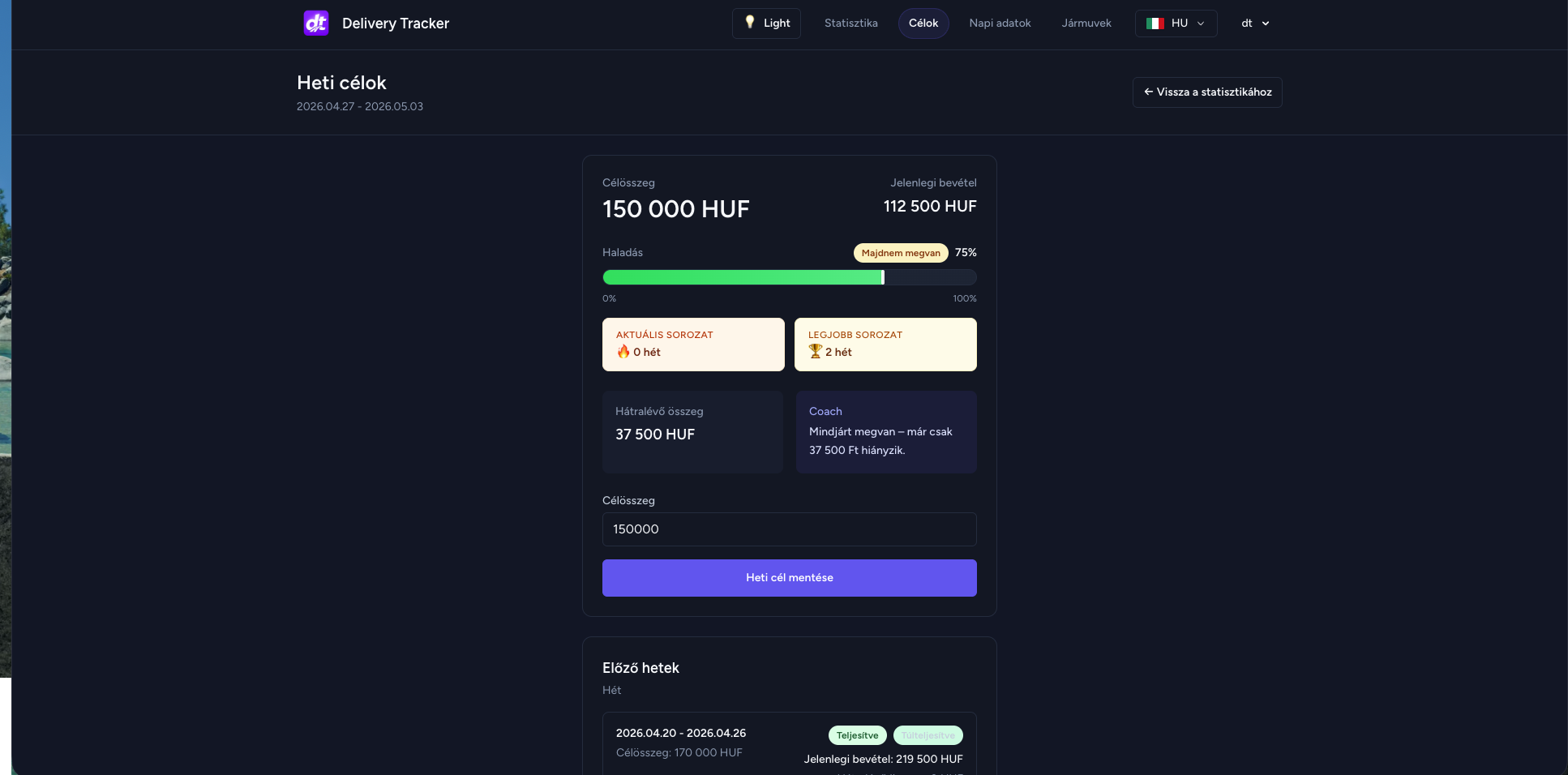 Delivery Tracker screenshot